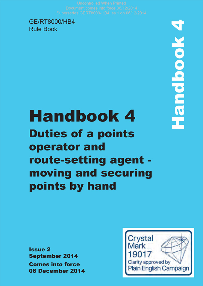 HB4 - Duties Of A Points Operator & Route Setting-Agent – Moving & Securing Points By Hand v2